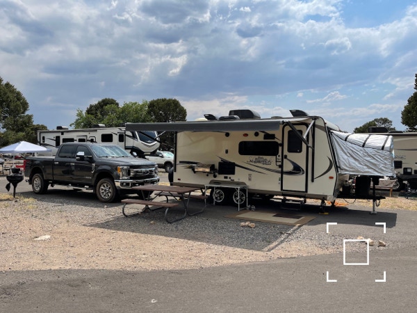 Our travel trailer at Grand Canyon Campground.